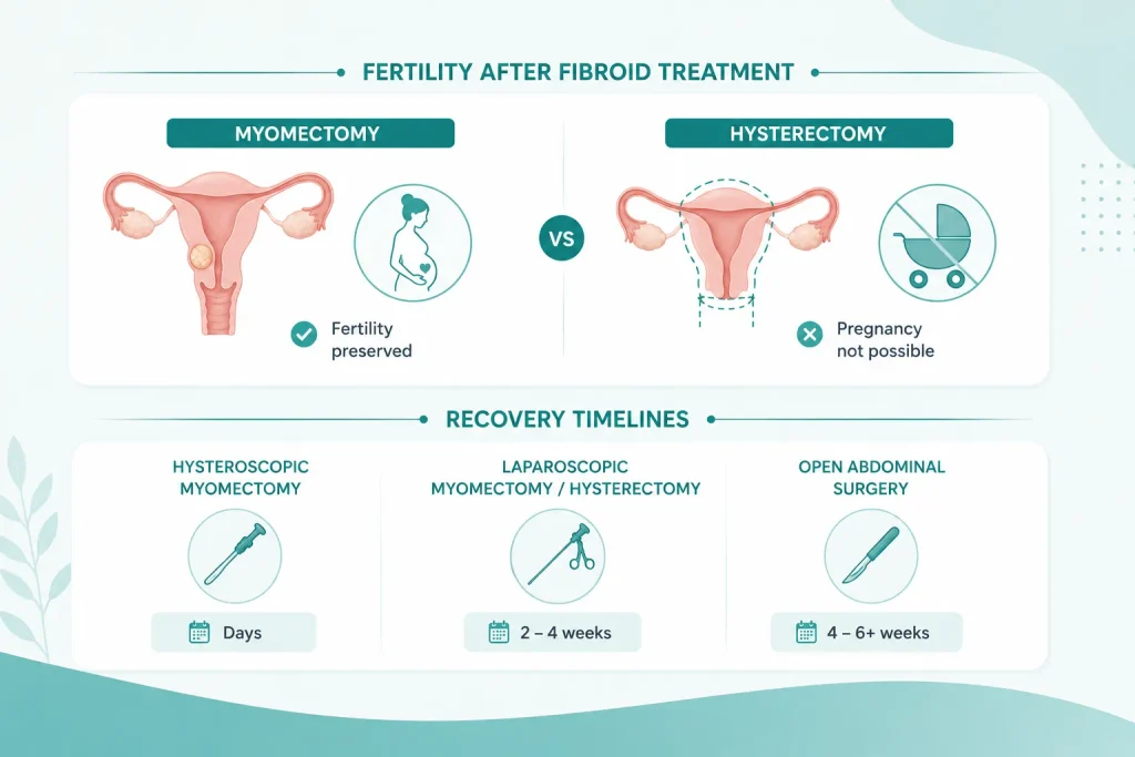fibroid treatment and fibroid surgery recovery